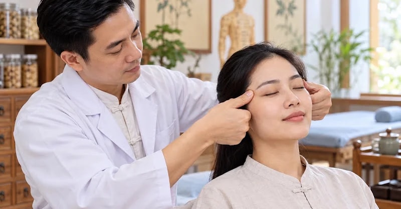 Bấm huyệt chữa đau đầu: Vị trí huyệt đạo và kỹ thuật chuẩn