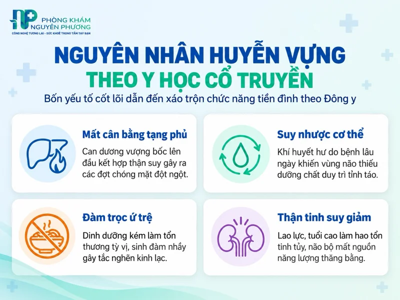 Các nguyên nhân chính gây chứng huyễn vựng theo y học cổ truyền