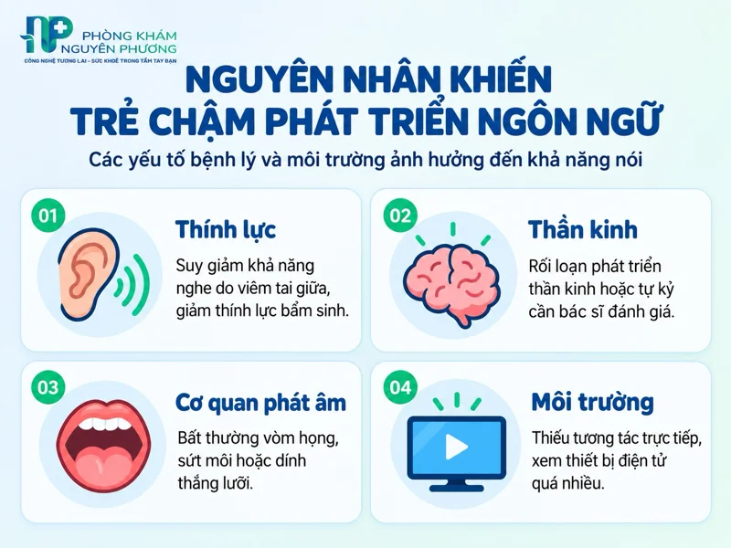 Nhóm các nguyên nhân chính khiến trẻ chậm phát triển ngôn ngữ