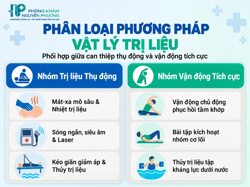 Các nhóm phương pháp vật lý trị liệu thoát vị đĩa đệm