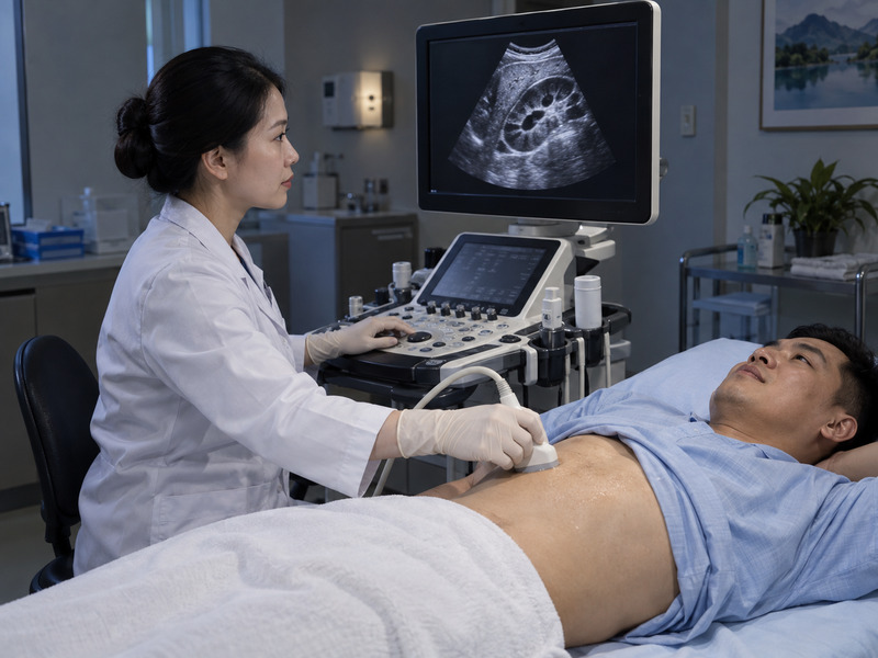 Kỹ thuật siêu âm ổ bụng giúp xác định vị trí sỏi thận