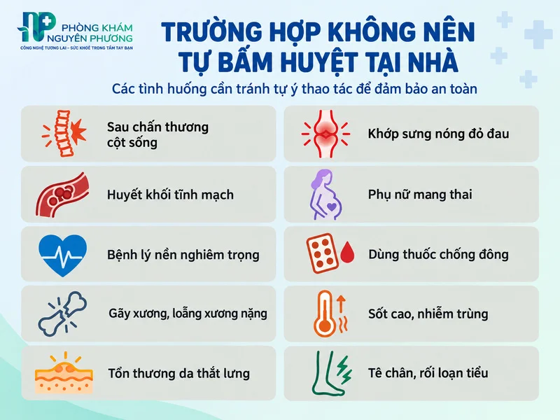 Các trường hợp chống chỉ định tự bấm huyệt tại nhà
