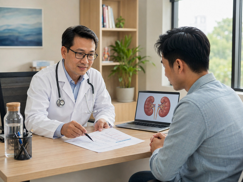 Bác sĩ tư vấn chỉ số xét nghiệm cho người bệnh
