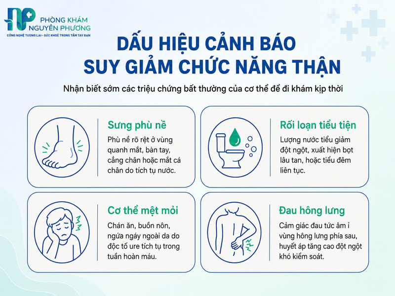 Các triệu chứng cảnh báo suy giảm chức năng thận cần đi khám ngay