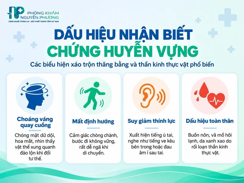 Các dấu hiệu nhận biết chứng huyễn vựng thường gặp ở bệnh nhân
