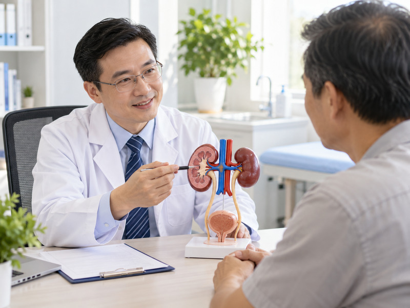 Bác sĩ tư vấn phương pháp chẩn đoán sỏi cho bệnh nhân