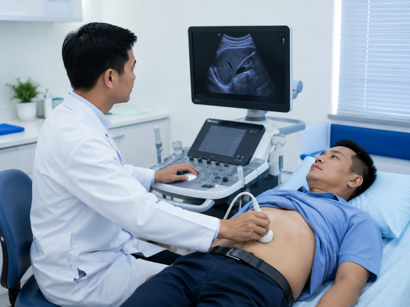 Siêu âm khảo sát hình thái và phát hiện tổn thương gan.