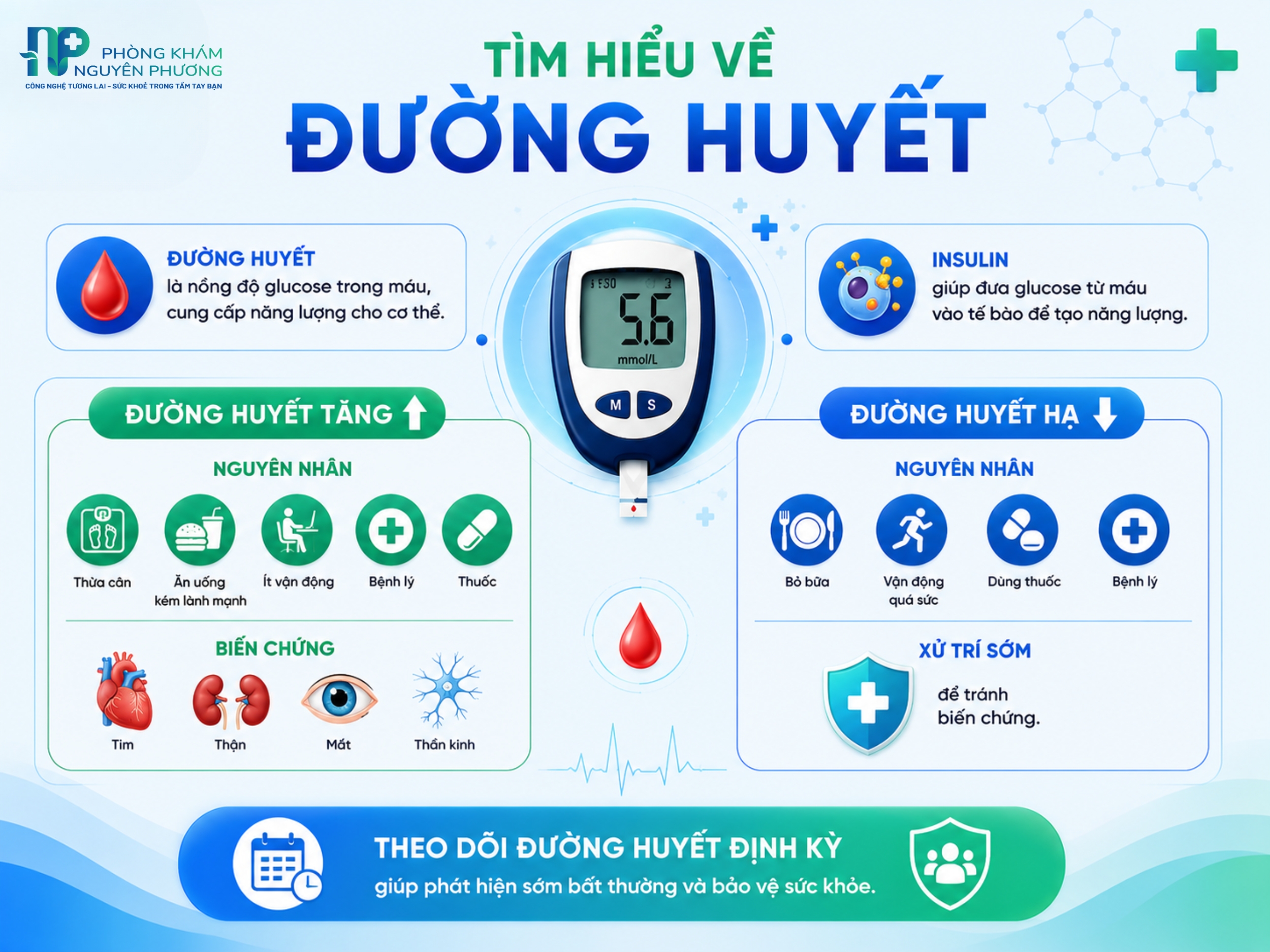 Tìm hiểu đường huyết để chủ động kiểm soát và phòng ngừa biến chứng nguy hiểm