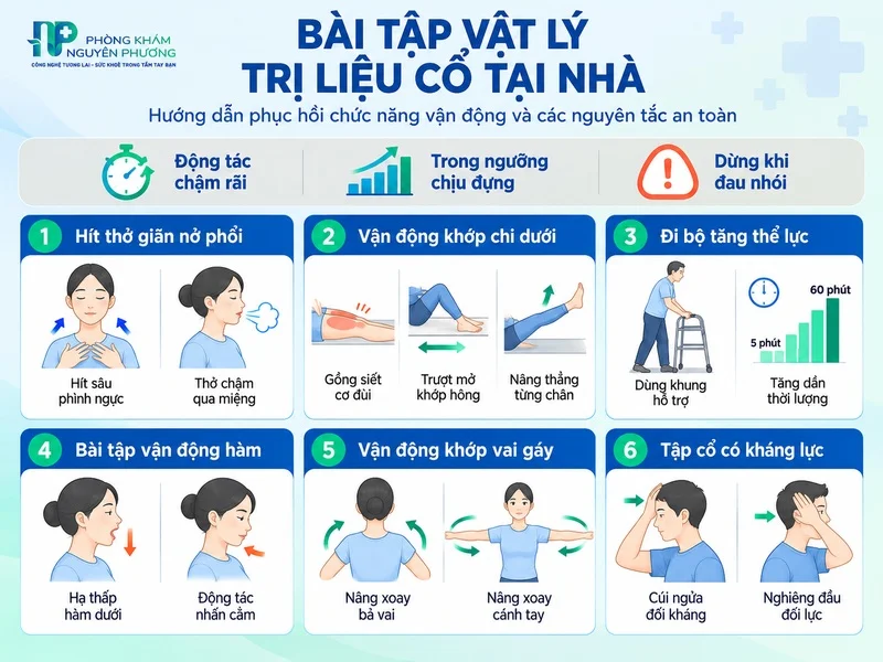 Các bài tập vật lý trị liệu tại nhà dành cho bệnh nhân