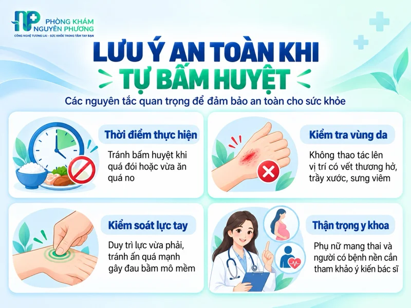 Những nguyên tắc an toàn cần tuân thủ khi thực hiện bấm huyệt