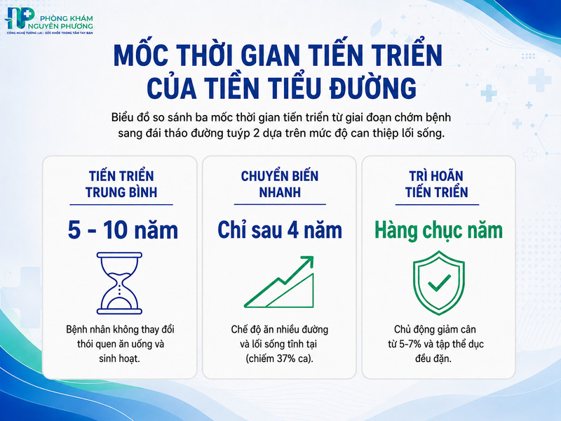 Tốc độ chuyển biến sang tiểu đường tuýp 2 tùy thuộc vào lối sống.