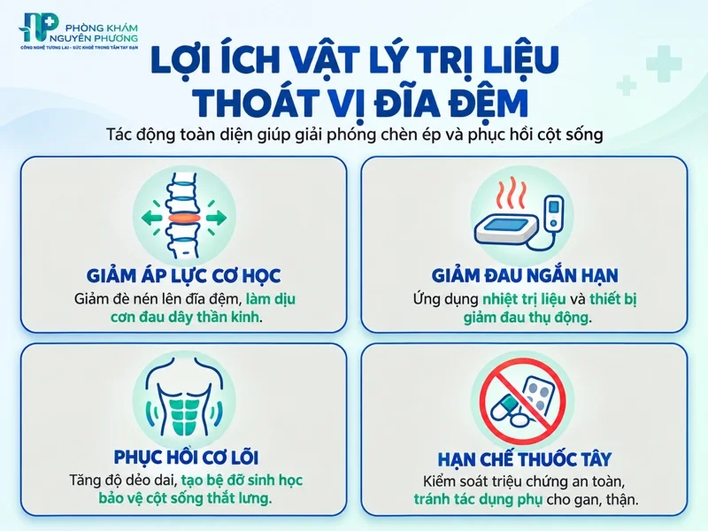 Lợi ích vượt trội của vật lý trị liệu thoát vị đĩa đệm
