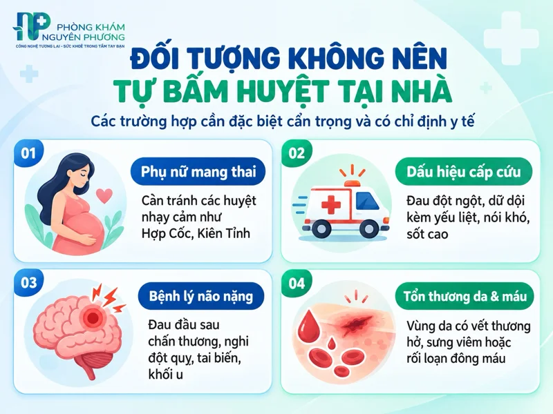 Những nhóm đối tượng lưu ý không tự bấm huyệt tại nhà
