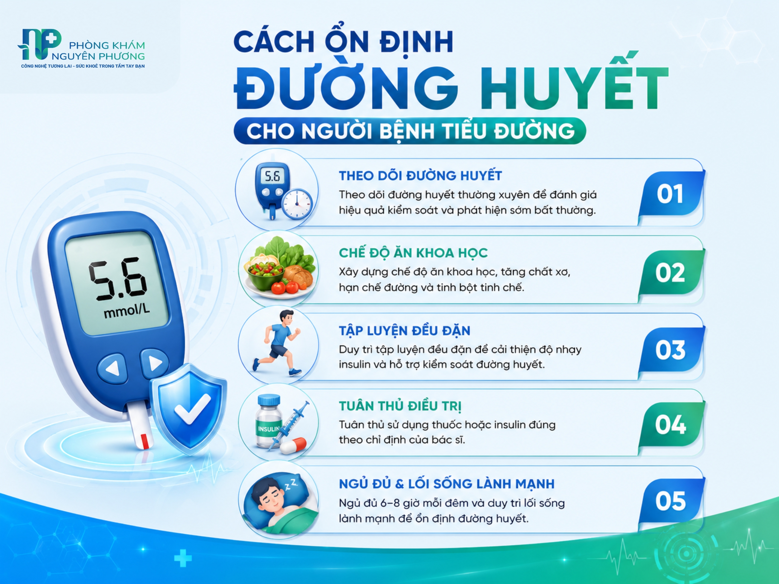 Duy trì lối sống lành mạnh giúp ổn định đường huyết và giảm biến chứng