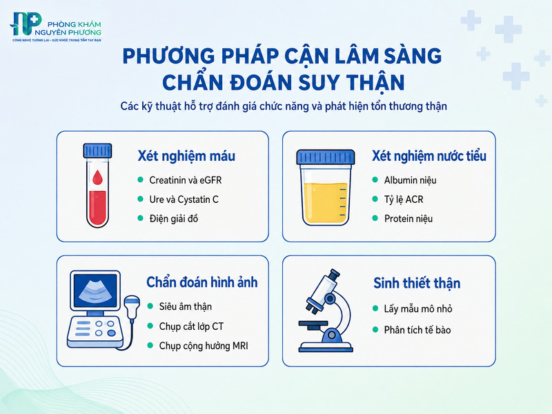 Các phương pháp cận lâm sàng hỗ trợ chẩn đoán chính xác bệnh suy thận