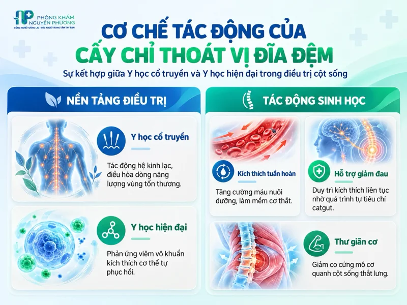 Cơ chế tác động của liệu pháp cấy chỉ đĩa đệm
