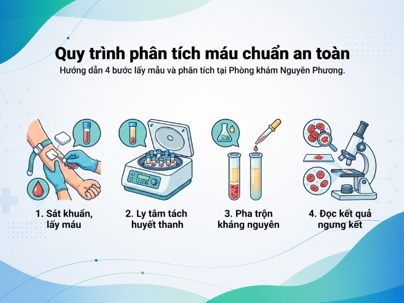 Quy trình lấy mẫu và phân tích máu xét nghiệm chuẩn an toàn