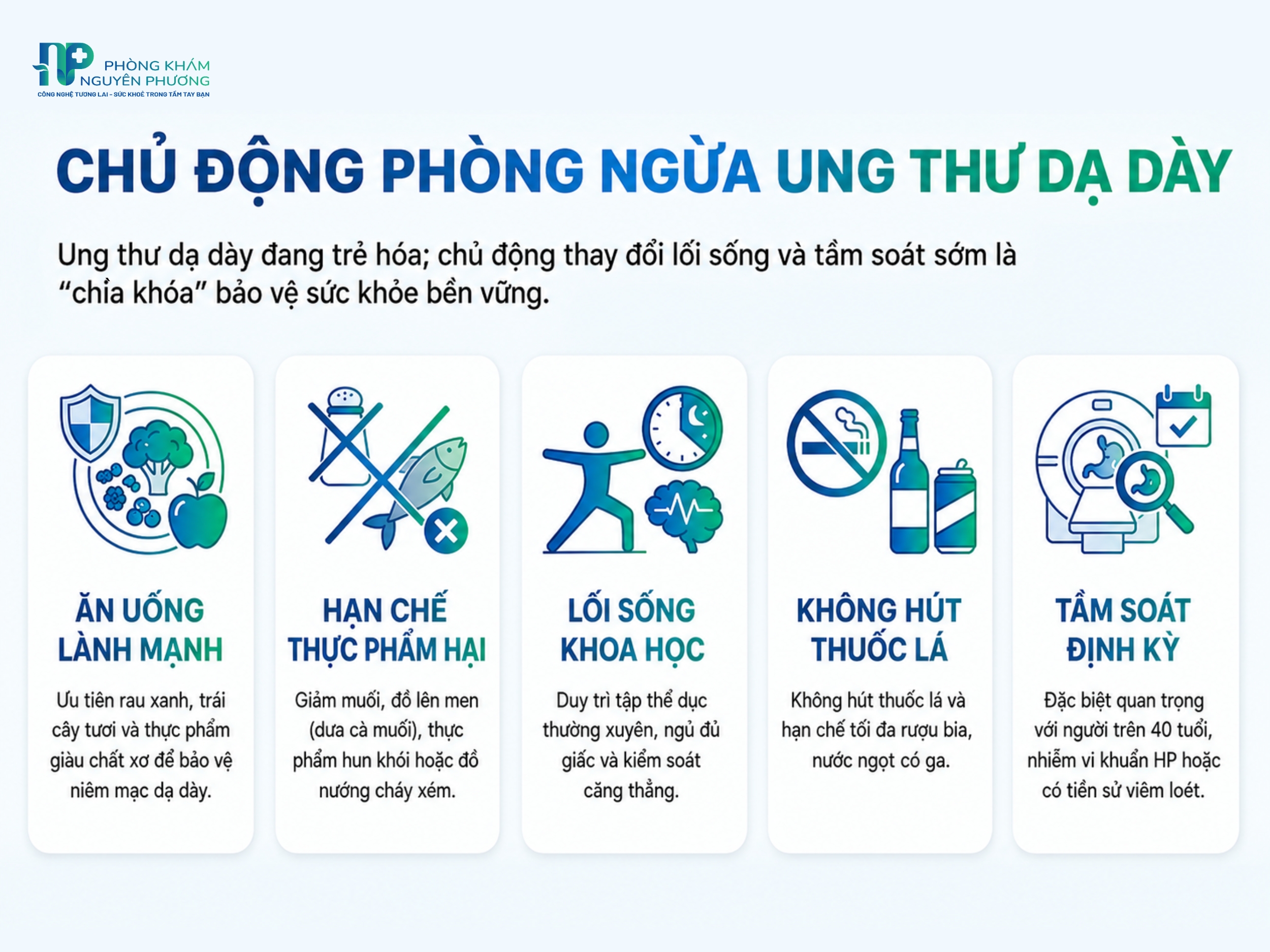 Cách phòng ngừa ung thư dạ dày hiệu quả