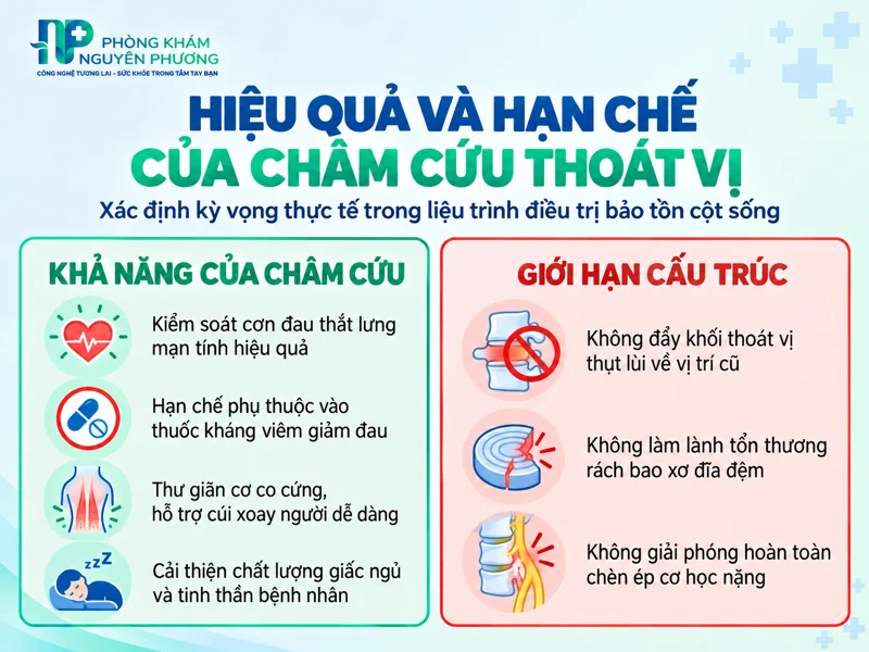 Hiệu quả thực tế và giới hạn điều trị của châm cứu