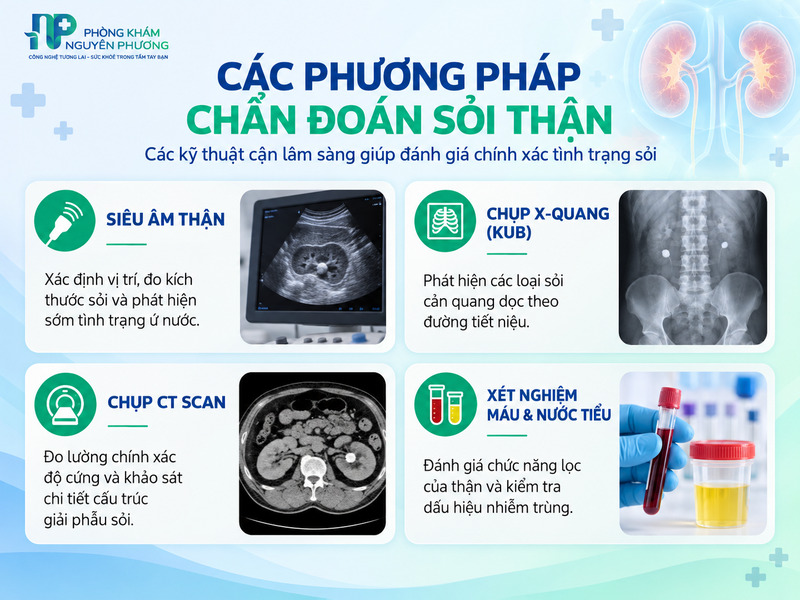 Các kỹ thuật cận lâm sàng giúp xác định chính xác sỏi thận 10mm