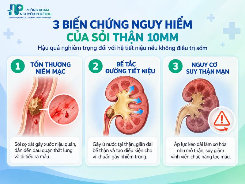 Các biến chứng nguy hiểm của sỏi thận khi không can thiệp sớm