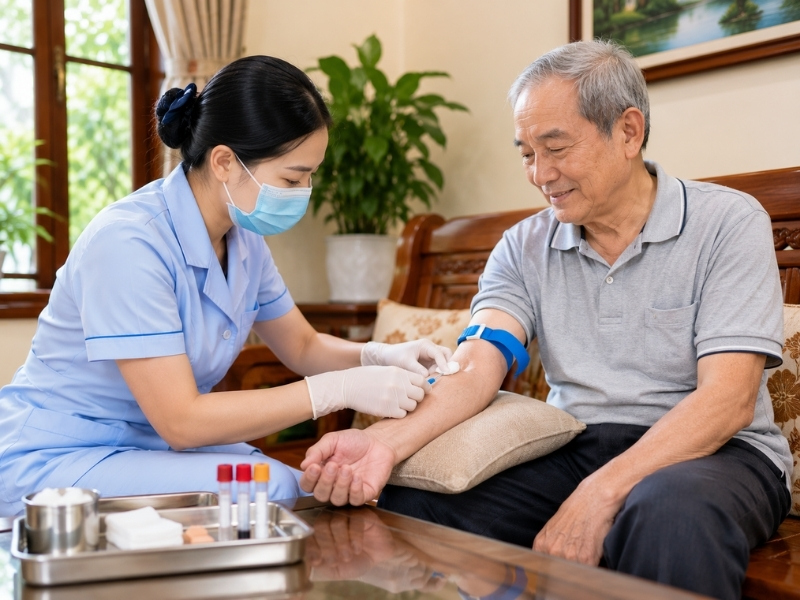 Dịch vụ lấy mẫu máu tận nơi của Nguyên Phương giúp người bệnh tiết kiệm thời gian, công sức