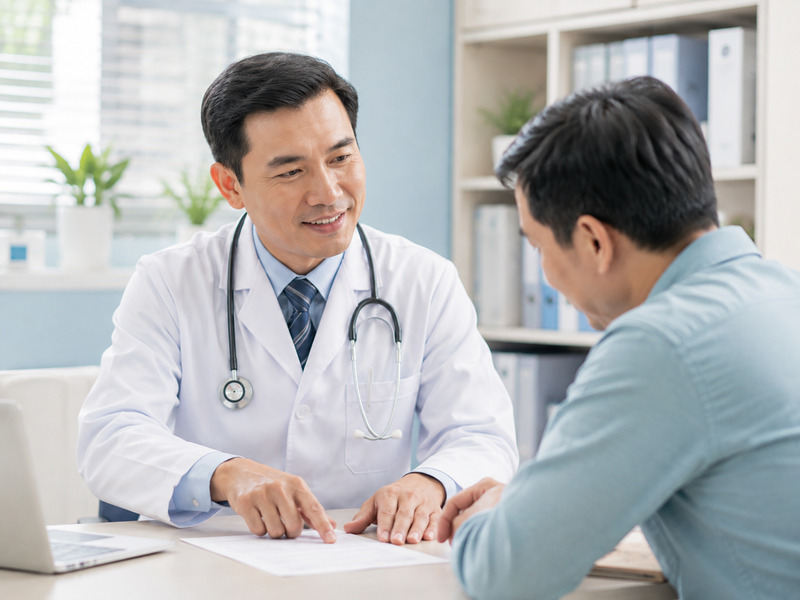 Bác sĩ tư vấn sức khỏe gan mật cho bệnh nhân