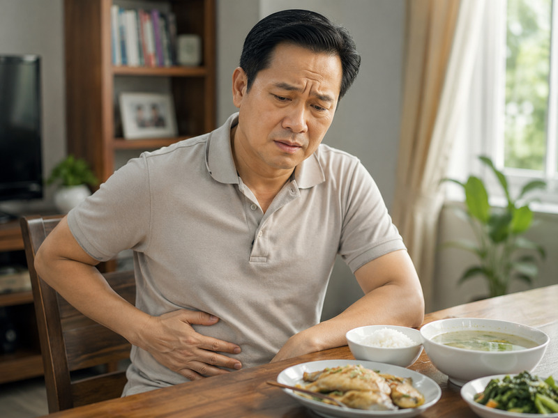 Bệnh nhân gặp tình trạng vàng da và mệt mỏi do chức năng gan suy giảm.