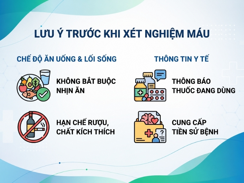Những lưu ý quan trọng trước khi thực hiện lấy mẫu xét nghiệm máu