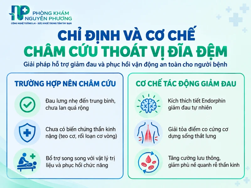 Trường hợp nên châm cứu và cơ chế giảm đau thắt lưng