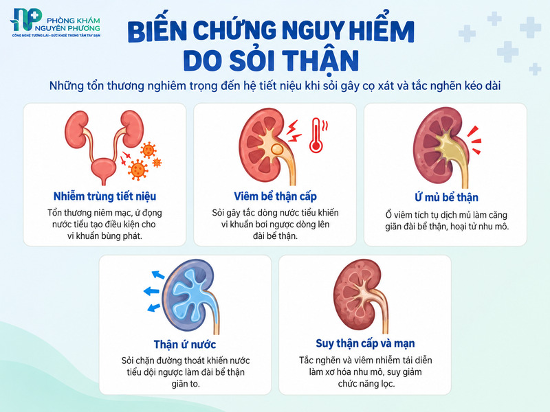 Những biến chứng nặng nề do sỏi thận không được điều trị kịp thời