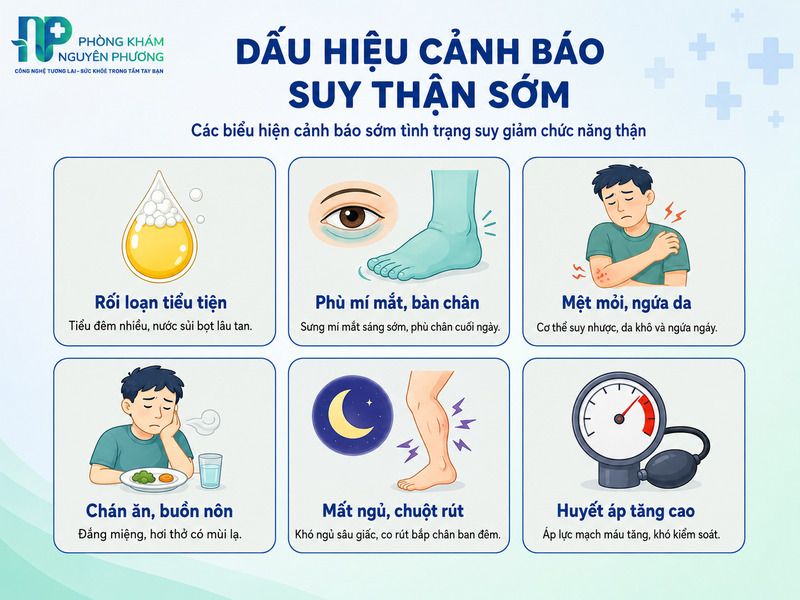 Các biểu hiện cảnh báo sớm tình trạng suy giảm chức năng thận