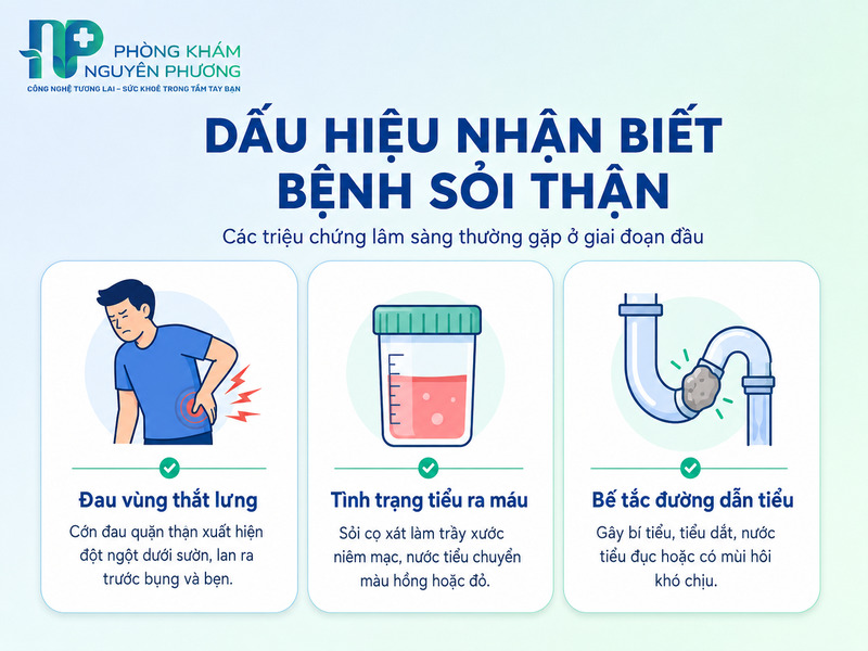 Các triệu chứng cảnh báo sỏi thận cần thăm khám sớm
