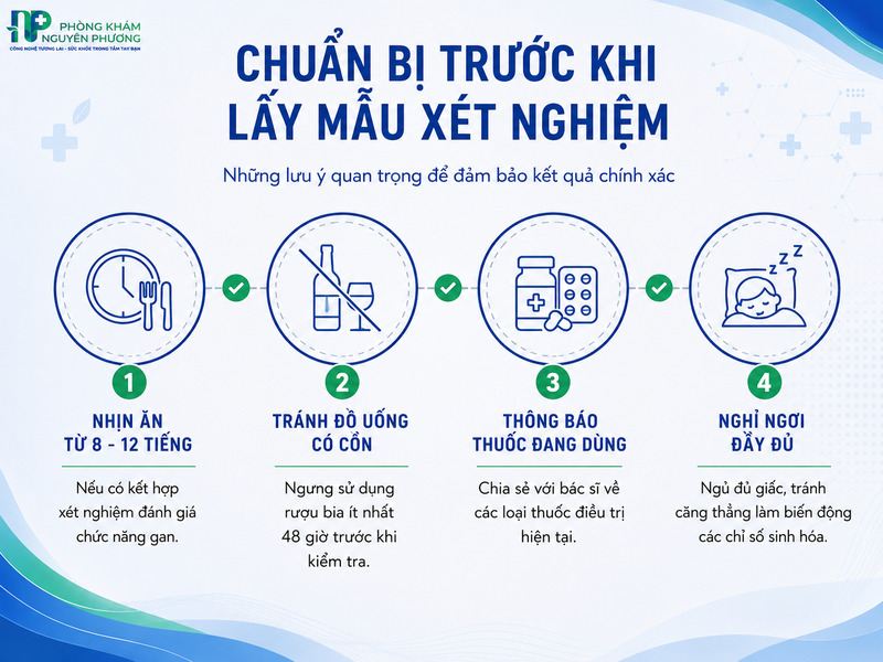 Các lưu ý quan trọng trước khi lấy mẫu máu xét nghiệm.