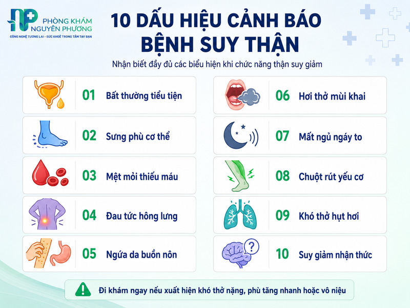 Các dấu hiệu cảnh báo suy giảm chức năng thận giai đoạn đầu
